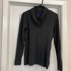 Shawl neck sweater